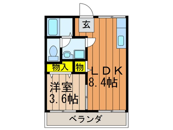 前川ハイツＡの物件間取画像